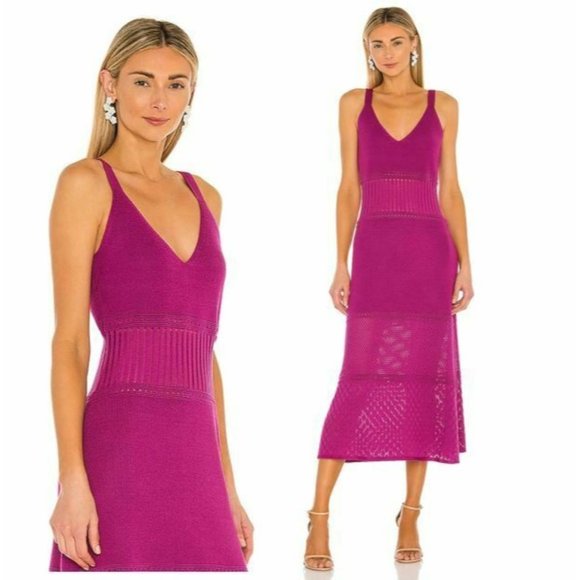 New Alexis Rozanna Crochet Midi V Neck 